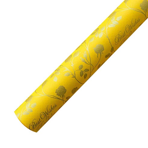 포포팬시 도트장미 종이포장지 53cm x 20m, 노랑, 1개