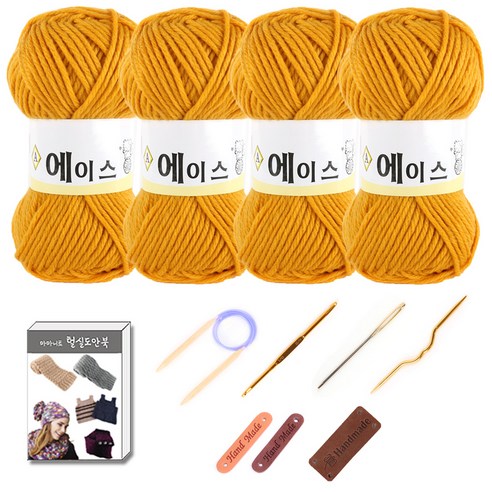 마마니트 울에이스 뜨개질 DIY 패키지, 1세트, 478 핑크