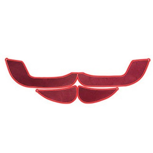 이모션 벨벳 와인원단 레드테두리 도어커버, 기아, 올뉴쏘렌토/더뉴쏘렌토