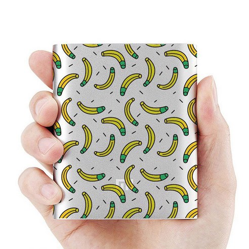 호랑무보 샤오미 10400 mAh 보조배터리용 디자인 스킨, 싱싱한 바나나, 1개