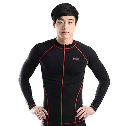벨리프 남성용 래쉬가드 상의 A0306, 블랙