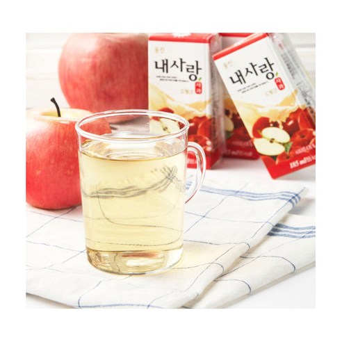 상큼한 사과의 행복, 웅진 내사랑 사과 드링크팩으로 온 가족 건강을!