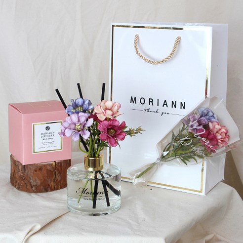 모리앤 크리스마스 골드라벨 디퓨저 200ml + 쇼핑백, 블랙체리, 1개