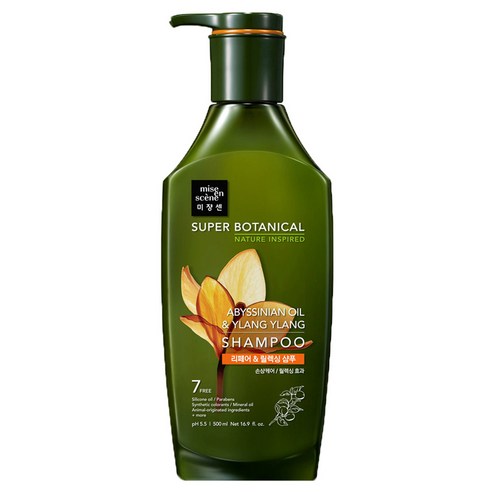 미쟝센 슈퍼보태니컬 리페어&릴렉싱 샴푸 일랑일랑플라워향, 500ml, 1개
