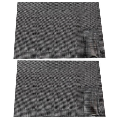 핑크망고 포켓 키친 테이블 매트 2p, 그레이, 45 x 29 cm