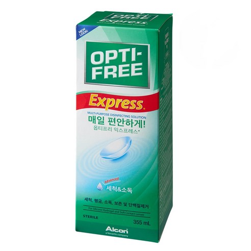 옵티프리 익스프레스 렌즈 세정액 355ml, 1개 최대 3% 할인!
