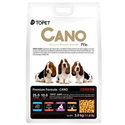 동아원 강아지 사료 투펫 카노 5kg 다이어트, 곡물, 1개이라는 상품의 현재 가격은 10,540입니다.