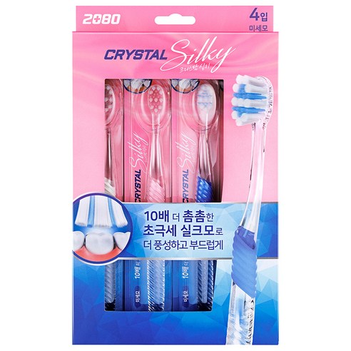 2080 크리스탈실키칫솔 미세모, 4개입, 1개