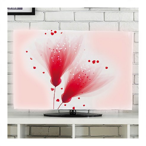 디엠코퍼레이션 알럽홈 아트 패브릭 TV 커버, 하트