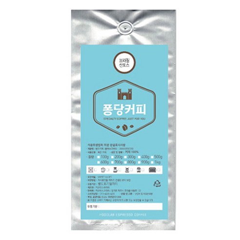 퐁당커피 브라질 산토스 원두커피, 핸드드립, 1000g