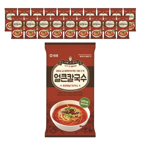 샘표 얼큰 칼국수, 101g, 20개