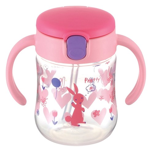 릿첼 TLI 빨대컵 200ml, 핑크, 1개