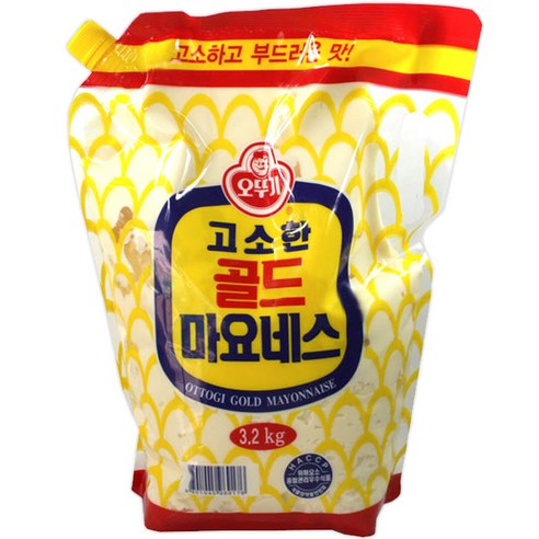 오뚜기 고소한 골드 마요네즈 3.2kg 스파우트팩 1개 
장/소스/드레싱/식초