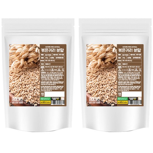 건강스토리 볶은귀리 분말, 300g, 2개