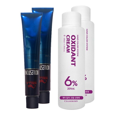 웰라 뉴콜레스톤 퍼펙트 퓨어컬러 염색제 80g + 산화제 100ml, 매트 10/2, 2세트