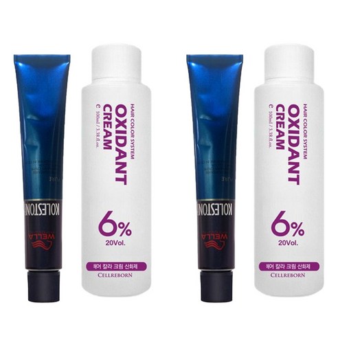 웰라 뉴콜레스톤 퍼펙트 퓨어컬러 염색제 80g + 산화제 100ml, 옐로우 12/3, 2세트