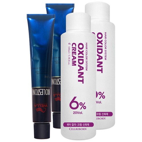 웰라 뉴콜레스톤 퍼펙트 퓨어컬러 염색제 80g + 산화제 100ml, 매트 8/2, 2세트