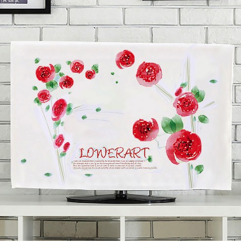 디엠코퍼레이션 알럽홈 아트 패브릭 TV 커버, 플라워아트