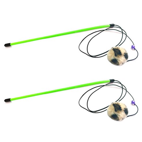 힐링타임 고양이 띵겨띵겨 호피밍크 줄낚시대 NH-0116, 랜덤 발송, 2개