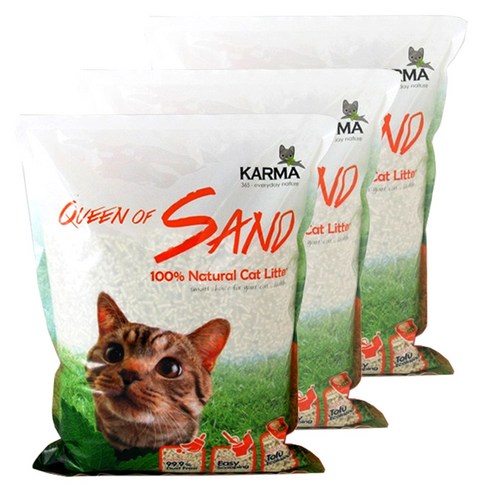 카르마 퀸오브샌드 고양이 모래, 7L, 3개, 오리지널