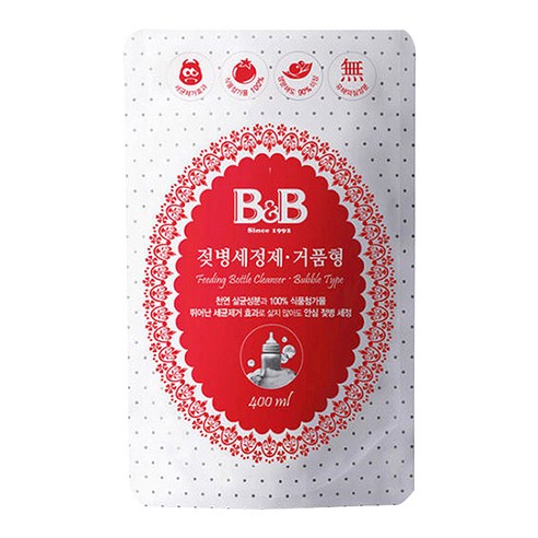 비앤비 거품형 젖병세정제 리필, 400ml, 1개