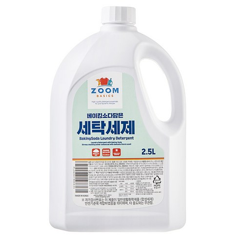 줌 베이직 베이킹소다 담은 액체 세탁세제, 2.5L, 4개