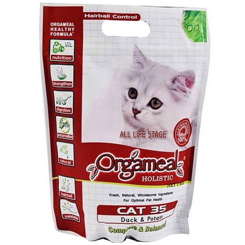 올가밀 전연령 홀리스틱 캣35 건식사료, 오리+감자, 1kg, 1개