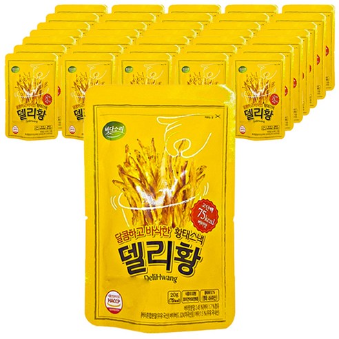 바다소리 델리황 황태스낵 버터맛, 20g, 3개