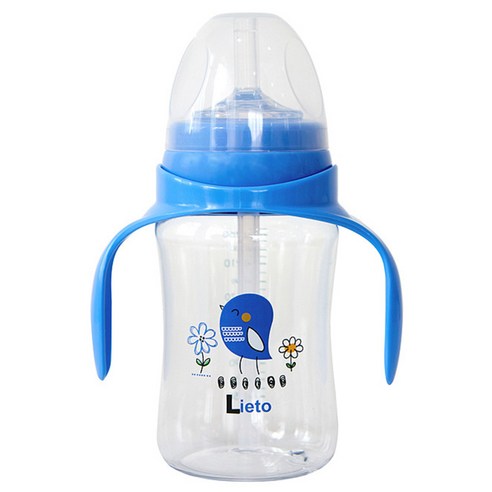 리에또 트라이탄 뉴 빨대컵 260 ml, 블루, 1개, 260ml