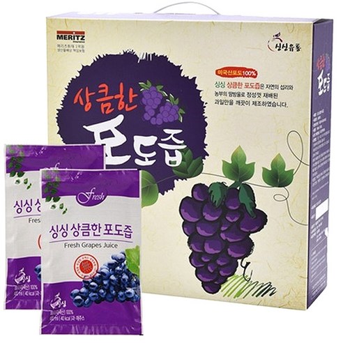 싱싱 상큼한 포도즙, 100ml, 50개