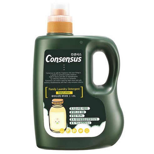 컨센서스 패밀리 베이비로션향 세탁세제 본품, 3.45L, 1개