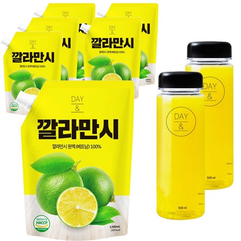 데이앤 황토농원 깔라만시 원액 1L x 6p + 보틀, 6개