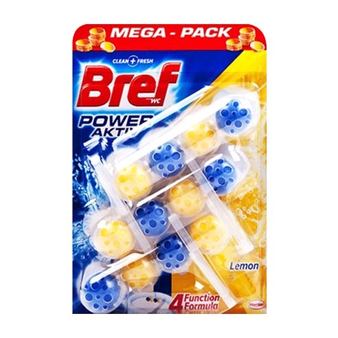 헨켈 브레프 파워액티브 변기세정제 레몬향, 150g, 1개