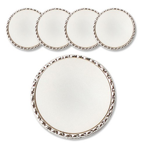 동대문단추왕 샤샤 단추 23mm, 화이트, 5개