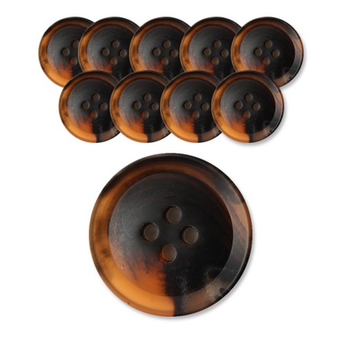 패션포인트 호각 단추 15 mm, DBR, 10개