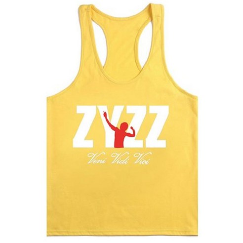 ZYZZ 헬스나시 탱크탑 민소매 머슬나시티 옐로우
