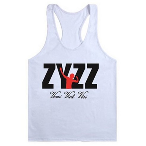 ZYZZ 헬스나시 탱크탑 민소매 머슬나시티 화이트