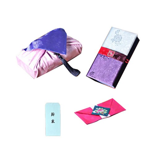 팔복상회 현금 예단세트 릴리, 신랑(봉채) 2색함 / 예단보 분홍색 추가 / 예단 서식지 추가