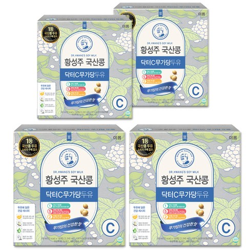이롬 황성주 국산콩 닥터C무가당두유, 190ml, 64개