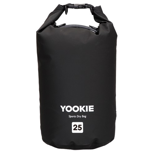 yookie 드라이백 방수가방 25L, 블랙