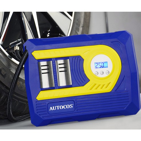 오토코스 듀얼실린더 180w 디지털 차량용 에어컴프레셔 타이어 공기주입기