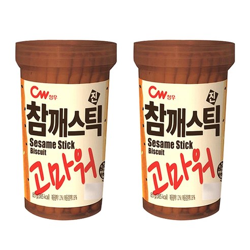 청우식품 참깨스틱 과자, 85g, 2개