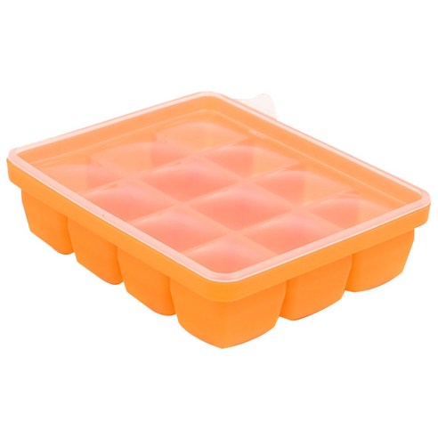 실리콘 멀티큐브 12칸, 오렌지, 1개