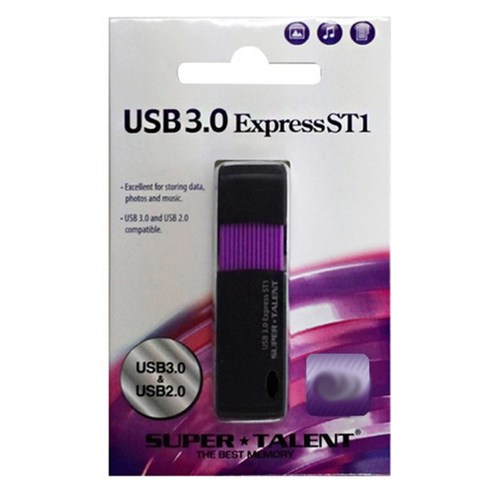 슈퍼탈랜트 익스프레스 플래쉬 드라이브 USB 3.0, 32GB, 퍼플