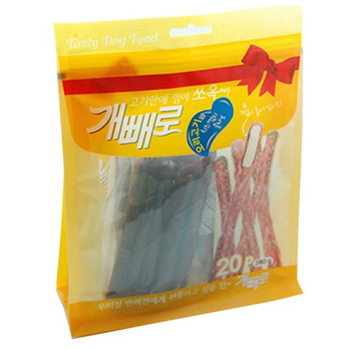 개빼로 강아지 껌 280g, 오리 + 치즈껌 콜라보, 1개