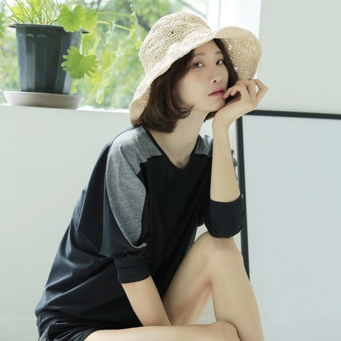 릿핏 여성용 가오리 래쉬가드 상의 LT0003