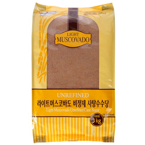에코씨드 라이트머스코바도, 3kg, 1개