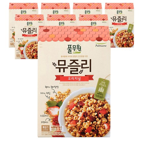 풀무원 오리지널 뮤즐리 시리얼, 430g, 8개