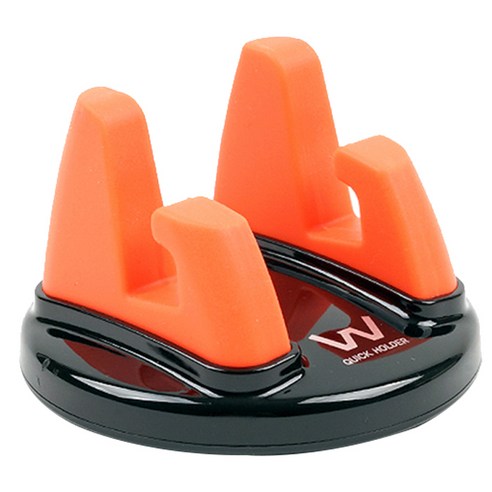 오토반 차량용 와인아트 퀵 스마트폰 거치대, 1개, 블랙 + 오렌지