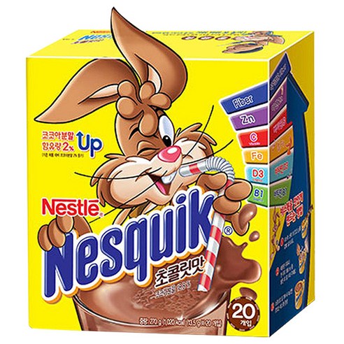 네슬레 네스퀵 초콜릿맛, 13.5g, 20개